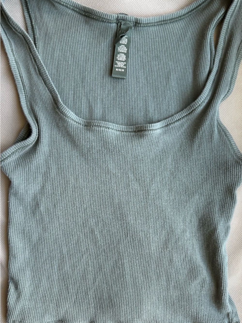 SKIMS Ribbed Tank Sage Green m